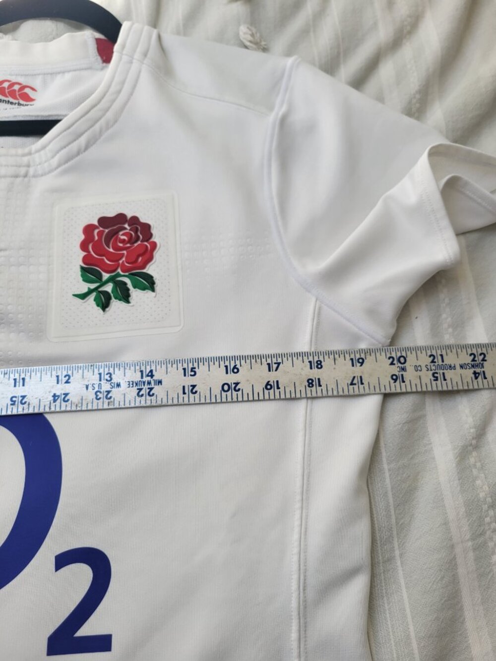 Canterbury England Rugby VapoDri+ O2 Home Jersey White Women's Fan Gear sz L - Picture 6 of 9